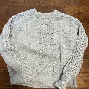 J. Crew Women's Cable Knit Sweater - Light Gray
